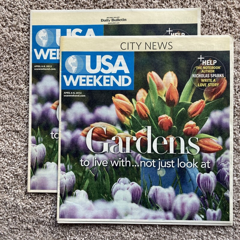 USA weekend magazine, April 6–8, 2012, cover: gardens