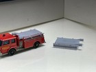 lesney matchbox no 29 fire pumper truck, 2 replacement hoses and ladder