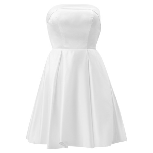 2 Pack Tube Top Dress White Dresses For Women Strapless Woman Bride - 第 7/12 張圖片