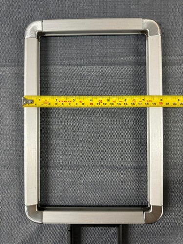 LAVI INDUSTRIES Vertical Premium Slotted Sign Frame Chrome Silver (8x12) - Picture 5 of 7