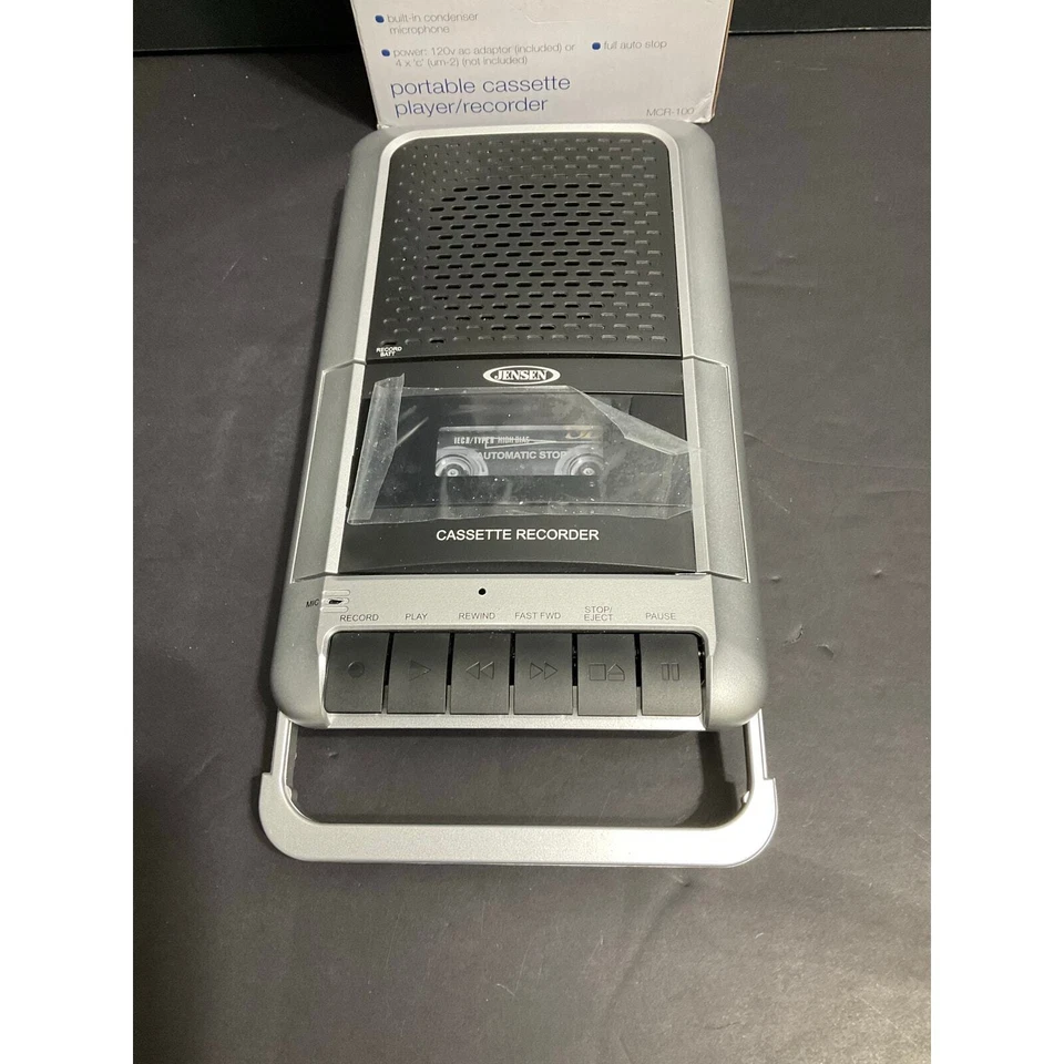Grabadora/Reproductor Portátil Jenson - Sin Micrófono Externo Sin Adaptador de CA MCR-100 Foto 3 de 4