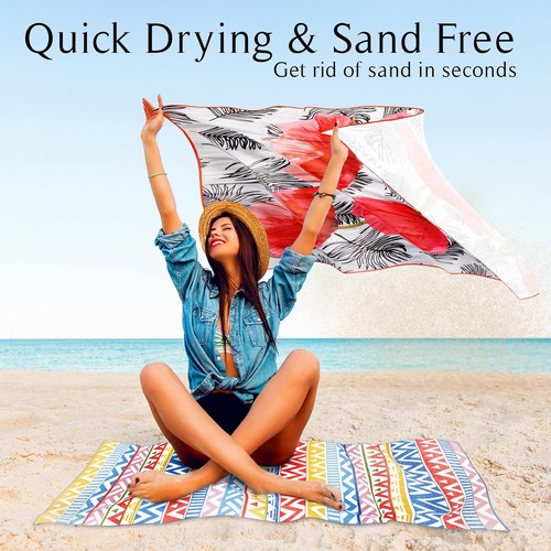Beach Towel - Quick-Drying and Absorbent - Lightweight and Compact Microfiber... - Picture 6 of 7