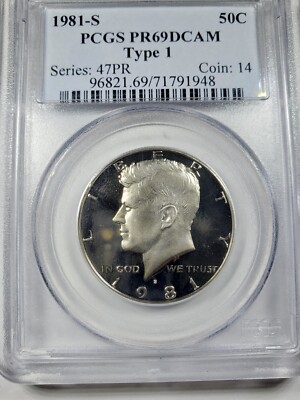 1981 S 50C Kennedy Half Dollar Proof PCGS PR69 DCAM Type 1 | eBay