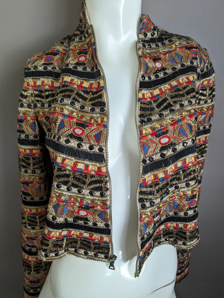 Chaqueta Adornada Alice + Olivia Mikayla Multicolor Talla S  Foto 2 de 4