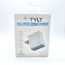 TYLT 20W USB-C Universal Full Speed Fast Wall Charger Adapter White