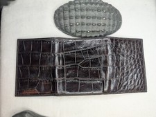 Wild Alligator TriFold Wallet croc gator swamp leather hide Tri Formal NV23