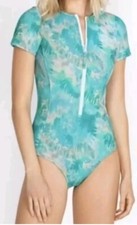 Johnny Was Calme Turquoise Neoprene One-Piece Zip-Up Wetsuit Surfing Sz L NEW