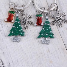 Christmas Keyring Stocking Some gold and some silver ,Christmas tree,Snowflake