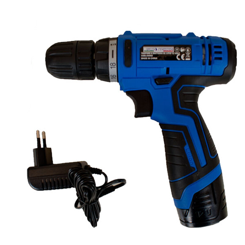 Trapano Avvitatore 12V Professionale Batteria Litio 10mm 18Nm Cordless