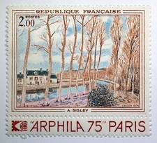 TIMBRE FRANCE 1974 - N° 1812 SISLEY  ART  TABLEAU  NEUF ** MNH B4