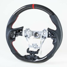 Volante rosso in pelle di carbonio per Subaru Impreza Forester Ascent Crosstrek