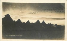 California Daybreak in Camp Military 1916 RPPC Photo Postcard 20-9297
