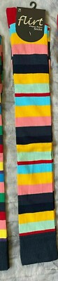 Overknee gestreifte mehrfarbige Socken von Flirt UK 4-7 Stil 1 F5
