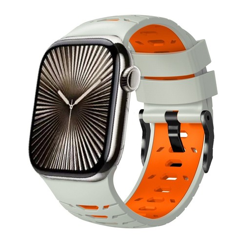 Cinturino Silicone Cinturino Sport per Apple Watch Ultra 2 49mm S10 9 8 7 6 SE 44/45/46mm - Foto 8 di 34