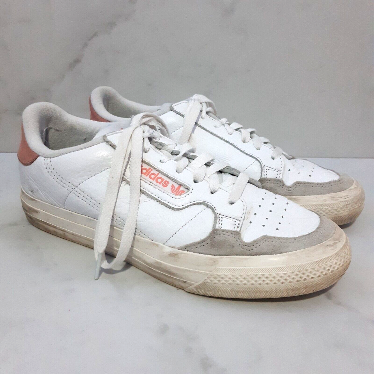 Adidas Originals Continental Vulc White Pink Womens Size US