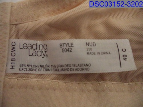 Leading Lady, Women's Nude Bra, Size=40C, 5042, 722286317084 - Picture 5 of 5