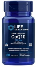 Life Extension Super Ubiquinol CoQ10 100mg Enhanced Mitochondrial Support 60SGs