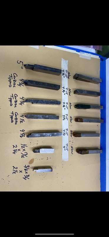 13 pc 1/2x1 rectangle lathe tool bit cutters,high speed T-15,Carbide tipped