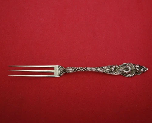 Les Six Fleurs by Reed and Barton Sterling Silver Strawberry Fork 4 1/2" Antique