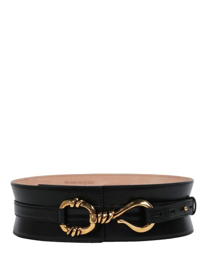 Alexander‎ McQueen Black Leather Chain Double Waist Belt 75 cm. New, Dust bag luxury-women-alexander-mcqueen  main image 3