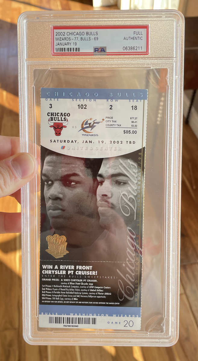 M.Jordan I’m Back” First homegame ticket Michael Jordan First Game Back I'm Back” First Homegame