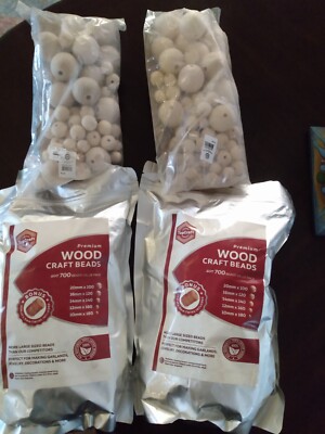 Huge Lot MACRAME WOOD BEADS Different Sizes Craft Garland Jewelry 