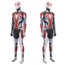 Lively Spider-Man White Suit Bodysuit Cosplay Costume Halloween Outfit Jumpsuit