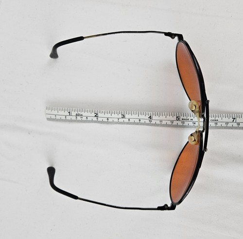 DE'VONS 3095TB Sunglasses Adult Unisex Pilot Vintage Black With Orange Lens - Picture 12 of 13