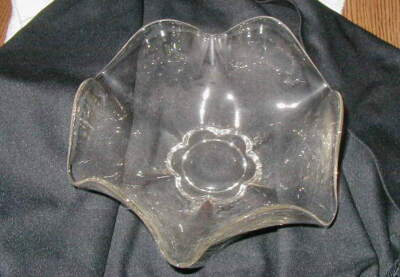 VINTAGE DUNCAN & MILLER ELEGANT GLASS SERVING BOWL, CANTERBURY PATTERN