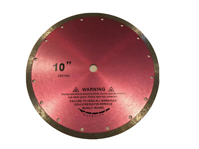 10 inch Continuous Rim Diamond Saw Blade for Cutting Tiles and Stones