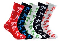 Palm Tree Unisex Athletic Sports Outdoors Novelty Cushioned Crew Socks