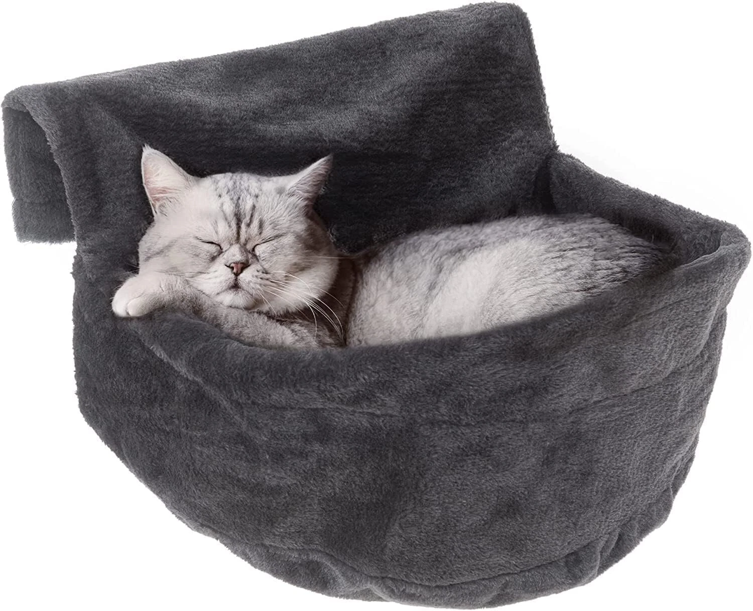 Cat Radiator Bed Warm Winter Basket Faux Fur Kitten Cradle Dog Hammock Puppy Pet