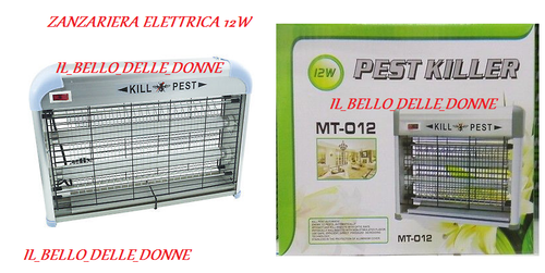 ZANZARIERA ELETTRICA ANTI ZANZARE 12W CASA GIARDINO PROTEZIONE PROFESSIONALE