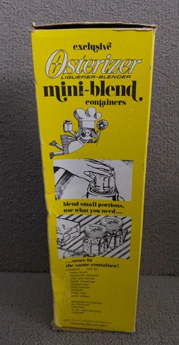 Vintage Osterizer Mini Blend Storage Containers 8 oz Yellow Set of 3 Retro NEW - Picture 9 of 15