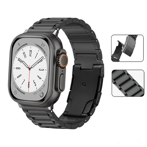 For Apple Watch Ultra 1 2 49mm Titanium Band Link Bracelet Watch Band Strap - Picture 5 of 20