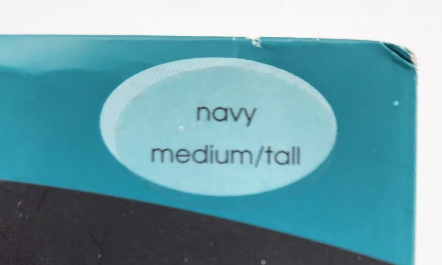 George Silky Sheer Body Shaper/ControlTop Sandalfoot Pantyhose Navy/Black M Tall - Image 4 of 4