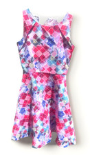 Girls Floral Sleeveless Dress Sz7 Garden Watercolour Wedding Fairy Party Travel