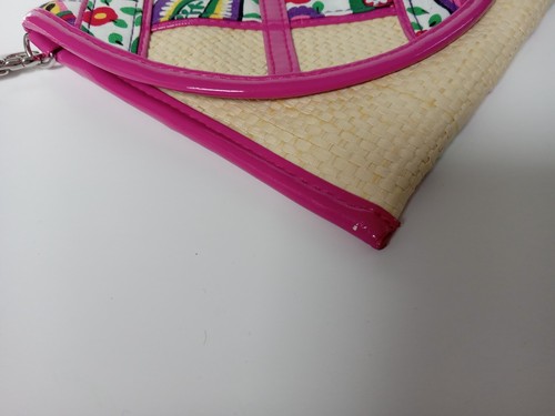 2011 Vera Bradley Viva La Vera Clutch gewebt Stroh Umschlag Handgelenktasche - Bild 11 von 13