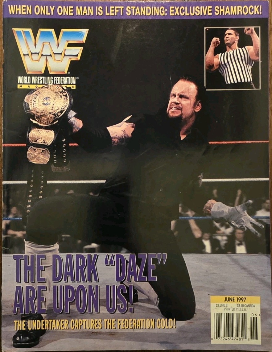 WWF Magazine June 1997      The Undertaker *Has Trading Cards & Poster*       D