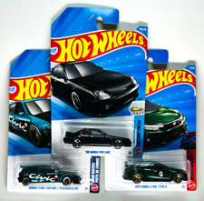 Lot of 3 - Hot Wheels 2026 - HONDA Prelude - Civic R - Civic F case Int'L Cards