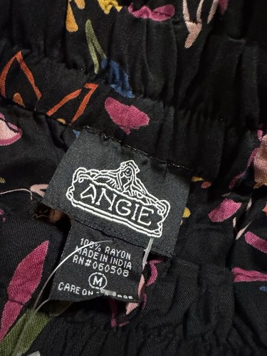 ANGIE Womens Black Floral Butterfly Pull On Elastic Waist Boho Shorts Sz M - NEW - Picture 3 of 7