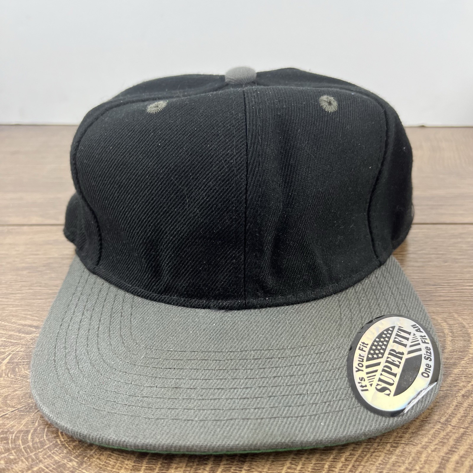 Plain Black Gray Snapback Hat Adjustable Hat Blac… - image 5