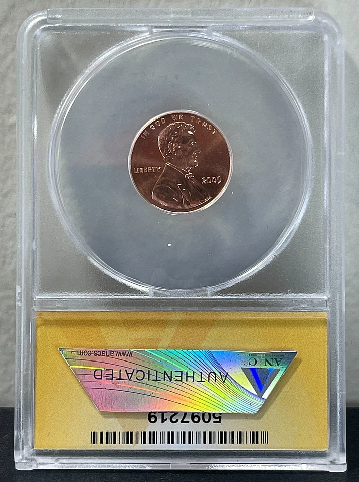 2009 Lincoln Cent Coin Doubled Die ERROR ANACS MS66 WDDR-043 "7 Fingers" - Image 4 of 4