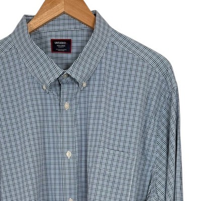UNTUCKit Men's XXXL Regular Fit Nylon Button Down Long Sleeve Plaid Shirt