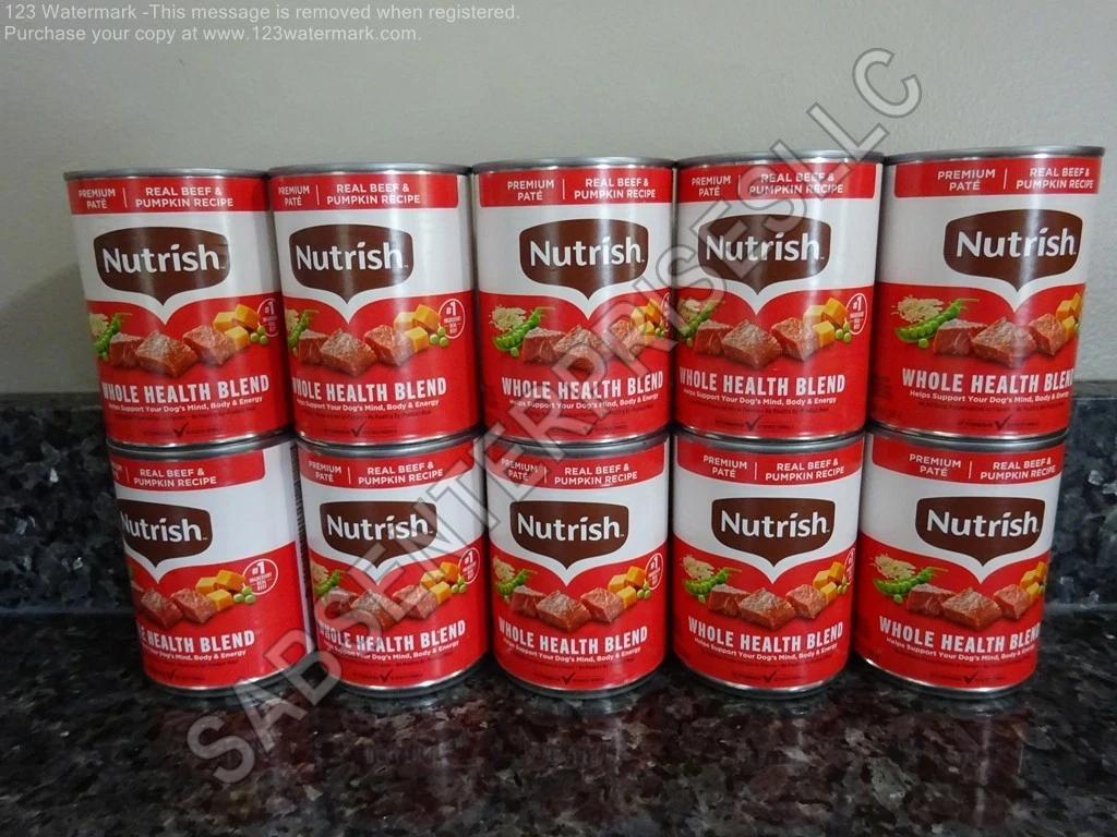10 Nutrish Whole Health Blend REAL BEEF & PUMPKIN RECIPE Wet Dog Food 13 oz. NEW