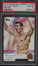 2012 Topps USA Olympics Michael Phelps Bronze #100 PSA 10 GEM MINT