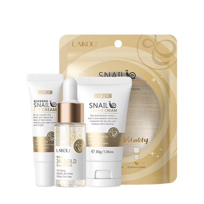 Vitamin C 24K Golden Sakura Face Care Kit 3Pcs Serum Eye Cream Moisturiser