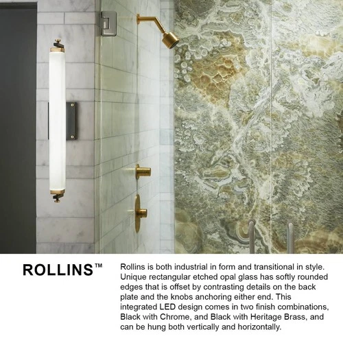 Hinkley Rollins 18" Wide Black and Chrome LED Bath Light - Picture 10 of 10