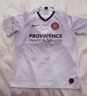 Nike Portland Thorns Soccer Jersey L White/Black/Red Providence Health