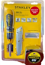 Stanley 18-Piece Mixed Home Hand Tool Set STHT43253 Hammer Pliers Screwdrivers